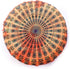 32 Inch Floor Pillow Cover Only Orange Tie Dye Mandala Cushion Case, Round Meditation Cushion Cover