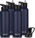 HASLE OUTFITTERS 40oz Stainless Steel Water Bottle, Vacuum Insulated Double Walled Leak Proof Sports Bottle with 2 Lids