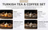 DEMMEX Set 2 2 3.3 oz 12" 5" Turkish Tea and Coffee Serving for Includes Glasses, Metal Glass Holders, Saucers, Spoons