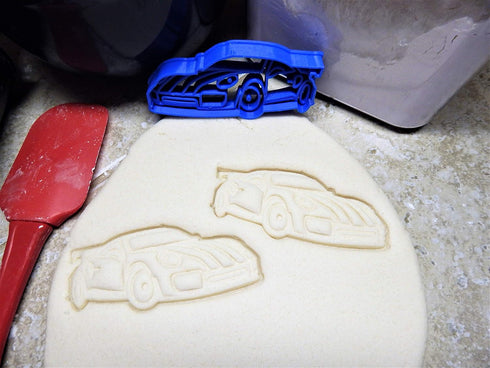 SPORTS CAR RACE RACING VEHICLE COOKIE CUTTER MADE IN USA PR2143 AUTO AUTOMOBILE.