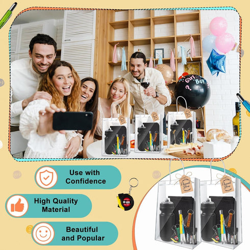 48 Denylo pro Pcs Baby Shower Prizes for Men with Kettle Ruler Pen Cooling Towel Tool Kit Bottle Opener Cardboard Hemp