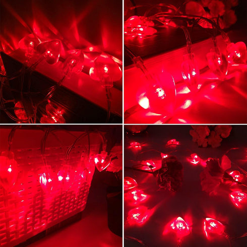 AOSTAR Valentine Lights Heart Shaped String Lights for Mother's and Father's Day, Wedding, Proposal, Birthday