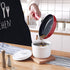 17oz, ONTUBE Ceramic Bacon Grease Container Keeper with Strainer, Frying Oil Storage Can White