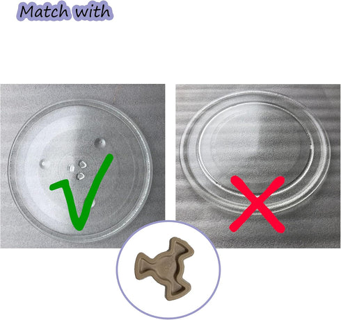 2 Pcs 0.59" Microwave Turntable Coupler, Microwave Oven Turntable Roller Guide Support with"D" Port, (Shaft Length:0.59" / 16mm)