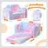 2-in-1 MeMoreCool Glowing Rainbow Unicorn Kids Chair - Convertible Fold-Out Kids Couch for Girls, Glow-in-the-Dark