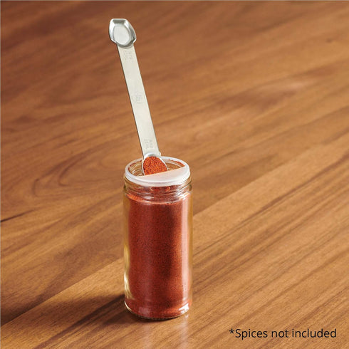 AllSpice Stainless Steel Double Sided Measuring Spoon - 1/2 Teaspoon and 1/4 Teaspoon