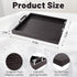 16x12inches SXNOWS Faux Leather Rectangle Serving Tray with Handles, Large Decorative Tray for Ottoman Coffee Table