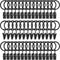 44 Pack Metal Curtain Rings with Clips, Drapery Clips with 1 in I D, Fits 6/8 in Curtain Rod, Black