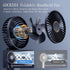Portable Fan, 4200mAh Battery Operated Fan, 5 Speeds Personal Fan with Base, Digital Display, 180° Ajustable Lash Fan Makeup Fan for Women, Handheld/Neck/Desk Fan for Outdoor Indoor (Blue) by GOCKERA