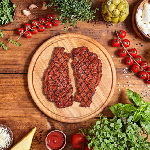2Pcs 5.51X2.55X0.59Inch Yardwe Fake Steak Props Realistic Artificial Steak Models for Kitchen Display Photography Food