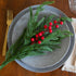 florisso Vases,12 3 Artificial Faux Christmas Norfolk Pine Stems Branches for Bundles Fake Evergreen Real Touch