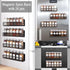 24 4 OZ 4 Churboro Magnetic Spice Rack for Refrigerator with Spice Jars- Includes Pcs Seasoning Containers with Labels