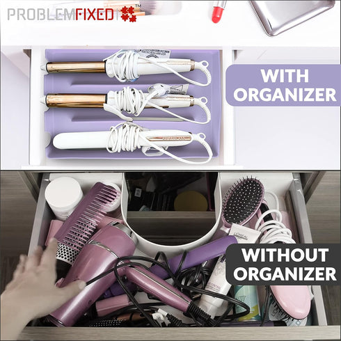 Silicone Mat for Hair Tools, Organizer for Hot Tools, Hair Dryer Holder, Versatile Hair Tool Organizer for Countertops