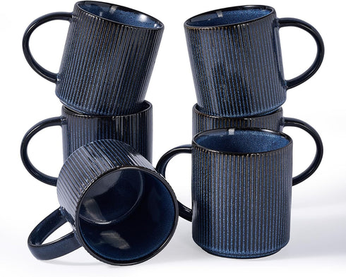 famiware Coffee Mug Set for 6, Star 16 oz Catering Mugs Cup