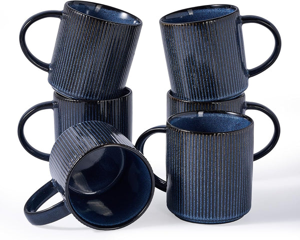 famiware Coffee Mug Set for 6, Star 16 oz Catering Mugs Cup