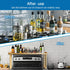 6 33.5 4.5 13.4 MAVOTER Over The Stove Top Shelf for Kitchen Bamboo Spice Rack Organizer for Back of Stove