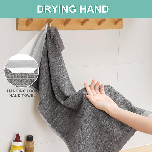 SALAS 390 16 26, 3 Packs, Kitchen Dish Towels, Bulk Cotton Kitchen Hand Towels, GMS Plaid Dish Cloths Rags for Drying
