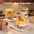 qiaomifeng 2 Pack 16oz Glass Jars with Bamboo Lids, Overnight Oats Containers with Airtight Lids, Storage Containers
