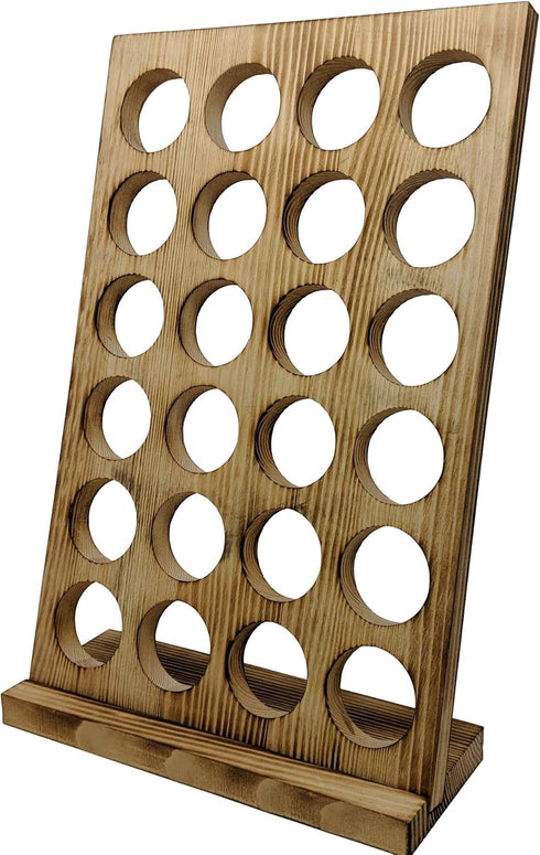 Gianna's Home Rustic Farmhouse Country Distressed Wood Coffee Pod Holder for K-Cups, 24 Capacity (Torched Wood)