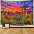 Generleo Mountain Desert Cactus Tapestry, Sunset Clouds Wall Hanging for Bedroom Decor