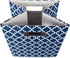 DII Hard Sided Collapsible Fabric Storage Container, 13x13x13, for Nursery, Offices, & Home Organization, Nautical Blue