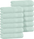 BOUTIQUO Ultra Soft Cotton Washcloths, Contains 12 Piece Face Cloths 12x12 inch,