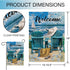 Welcome Summer Blue Sea Ocean Chairs, Myosotis Sylvatica Flower Beach Garden Flag, Tropical Outdoor Decor for Yard