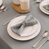 Encasa Cotton Cloth Napkins, Set of 12, Size 17"x17", Grey Solid Color, Machine Washable