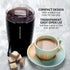 OVENTE Black Electric Coffee Grinder - Compact Grinding Mill with Stainless Blade for Beans, Spices, Herb, Tea