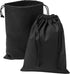 DR Black Cotton Drawstring Bags with Double String - 6 x 8 inch, 12 Pack for Pantry Gifts