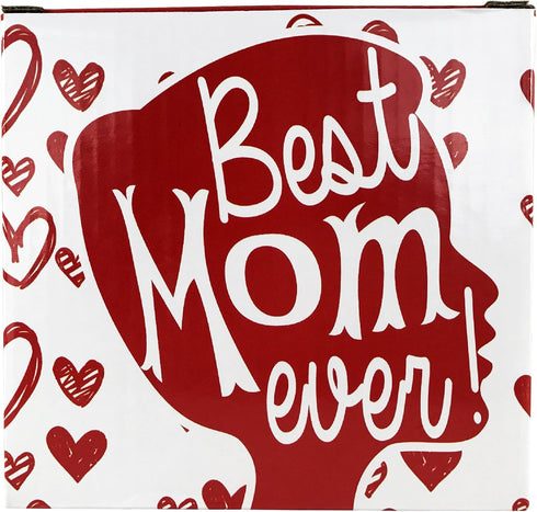 KINREX Best Mom Ever Mug, 12 oz, Red Coffee Cup for Mothers Day, Christmas, Birthday Gifts