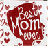 KINREX Best Mom Ever Mug, 12 oz, Red Coffee Cup for Mothers Day, Christmas, Birthday Gifts