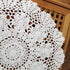Laivigo New Handmade Crochet Lace Round Table Cloth Doilies - 16 Inch, White