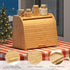 kiplant Countertop, Bread Box for Kitchen Large Bamboo Wood Bread Box, Wooden Corner Bread Storage Capacity