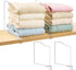Vtopmart 4 Pack 12in Height Shelf Dividers for Closet Organization, Clear Plastic