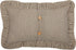 VHC Brands Sawyer Mill Throw Pillow - Dark Gray and Cream Stripe Cotton Decorative Cushion with Ruffle 14x22