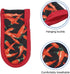 uxcell 2Pcs Pot Handle Covers, Heat Resistant Sleeve for Iron Skillet, Kitchen Baking Supplies, Black Red