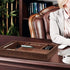 8 SITHON Valet Tray Desktop Organizer - Compartments Catchall EDC Tray PU Leather Bedside Vanity Nightstand Caddy Coin