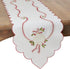 SARO LIFESTYLE Christmas Table Runner - Embroidered Holiday Ornamental Collection, 15" x 69"