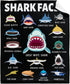 60"X50"-M Shark Blanket Gifts for Kids Adult Shark Lovers Shark Faces Blanket Super Soft Warm Fleece Flannel for Travel