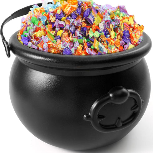 JOYIN Halloween Large Black Cauldron 7.5'', Candy Kettle Pot for St. Patricks Party Favor Supply