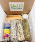 Smudge Kit Spiritual Set - White Sage, Cedar, 7 Chakra Sage, Palo Santo, Sandalwood Candle for Cleansing & Blessing