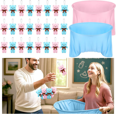 VioraWhite 22 Pcs Funny Baby Shower Diapers Games Activities Fun Bridal Shower Games How Many Plushies Can You Catch