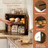 Countertop, Counter, WOWLIVE Corner Bread Box for Kitchen Large Double Layer Bread Storage Container for Homemade