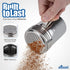 EHOMEA2Z Stainless Steel Dredge Shaker, Ideal for Salt, Spice, Sugar, Flour, 2, 10 oz