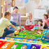 DINSUMRUG (59 39.4 INCH, Kids Rug for Playroom, ABC Educational Rug with Farm Sea Animal Print, Floor Play Mat Carpet