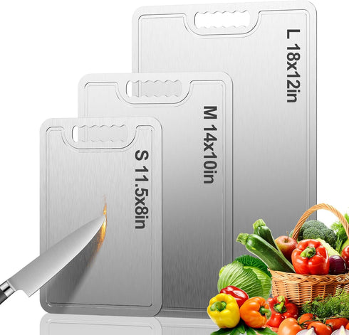 Titanium Cutting Board,100% Pure Titanium Cutting Boards for Kitchen, 2025 New Double