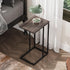 WLIVE Small Side Table, C Shaped End Table for Couch, Sofa and Bed, Tv Tray Table That Slides Under for Living Room
