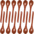 HANSGO 12PCS Dark Brown Small Wooden Spoons, 5 Inches Honey Spoon for Tea, Coffee, Jam, Bath, Sugar, Salts, Spices