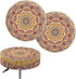 Lotusorchid Boho Stool Covers Round, Mandala Flower 2 Piece Bar Stool Cover Elastic